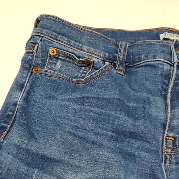 J. Crew Factory Medium Wash Distressed Mid Rise Straight Leg Jeans 27 - Picture 6 of 15